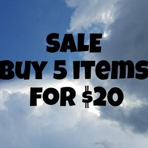SALE!!🎉🎉 Buy 5 items for only $20